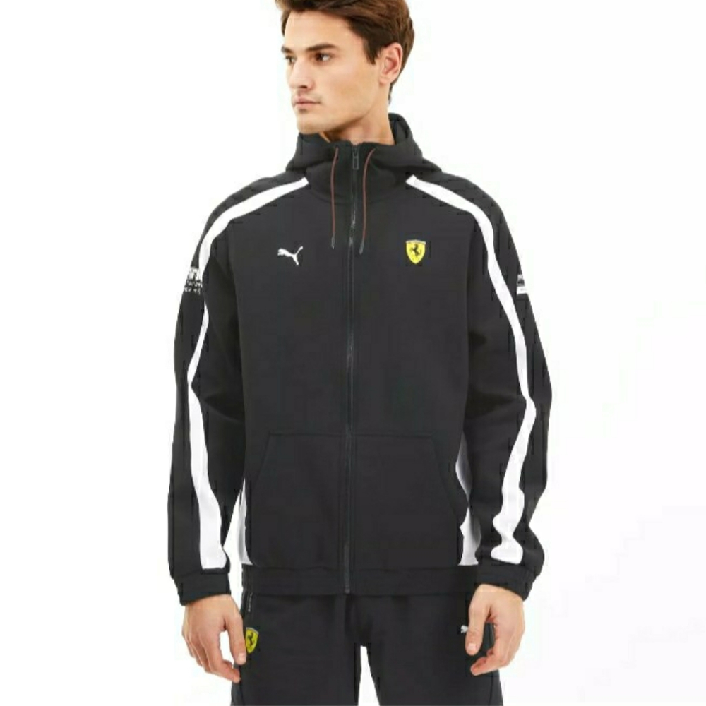 Scuderia Ferrari Hooded Sweat Men's Black Jacket - Picture 4 of 4